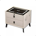Mesa de Cabeceira Inteligente 2 Gavetas com LED e Bluetooth