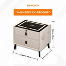 Mesa de Cabeceira Inteligente 2 Gavetas com LED e Bluetooth
