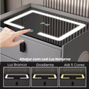 Mesa de Cabeceira Inteligente 2 Gavetas com LED e Bluetooth