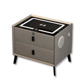 Mesa de Cabeceira Inteligente 2 Gavetas com LED e Bluetooth